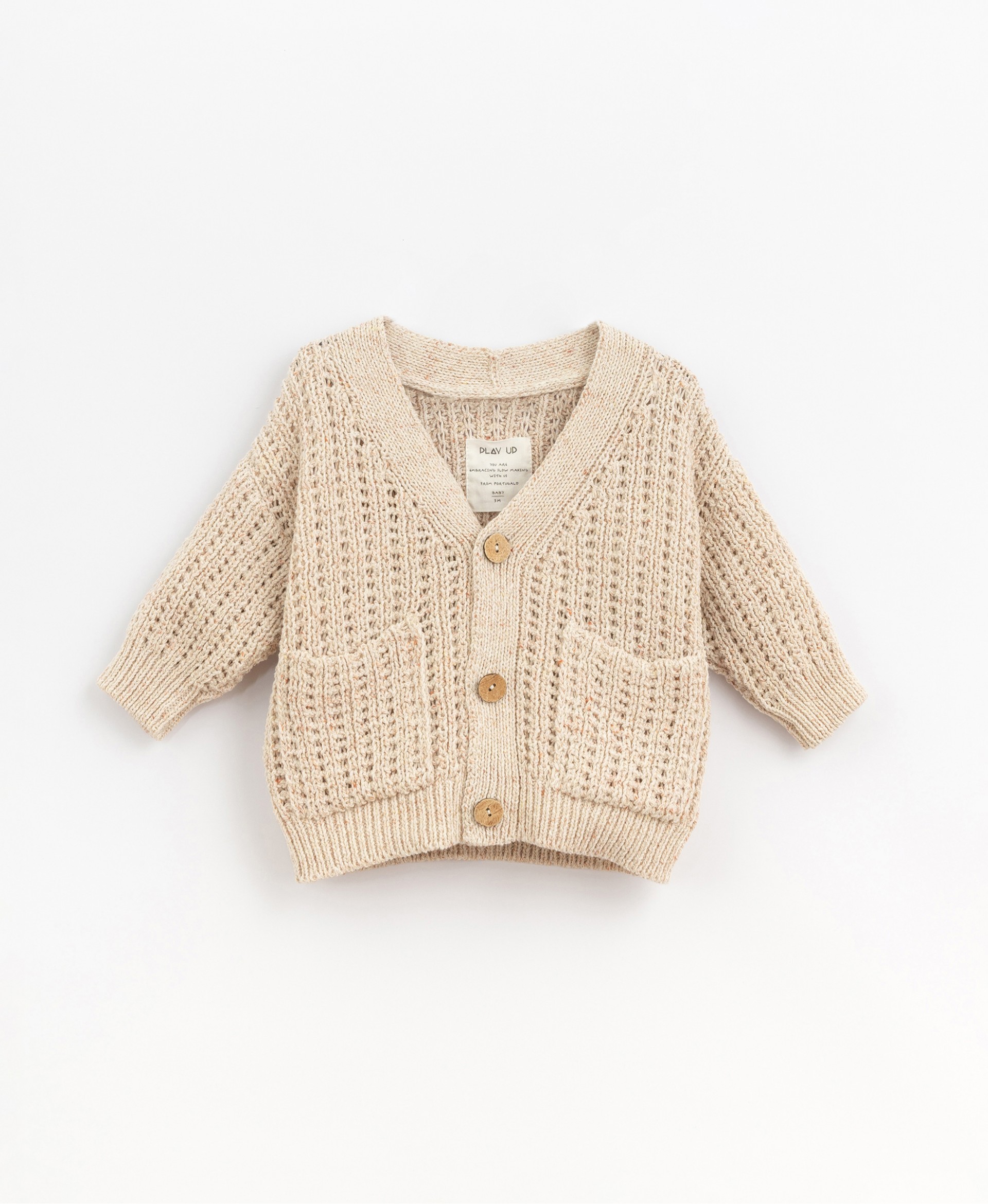 Knitted jacket in recycled fibers | Basketry