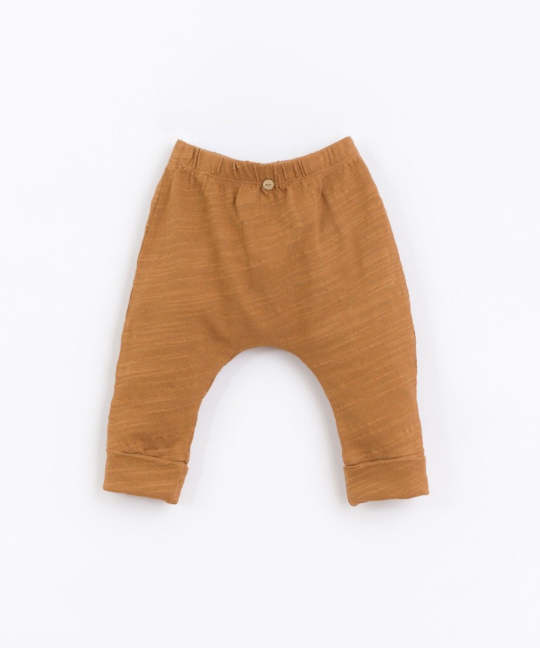 Jersey pants with folded cuff