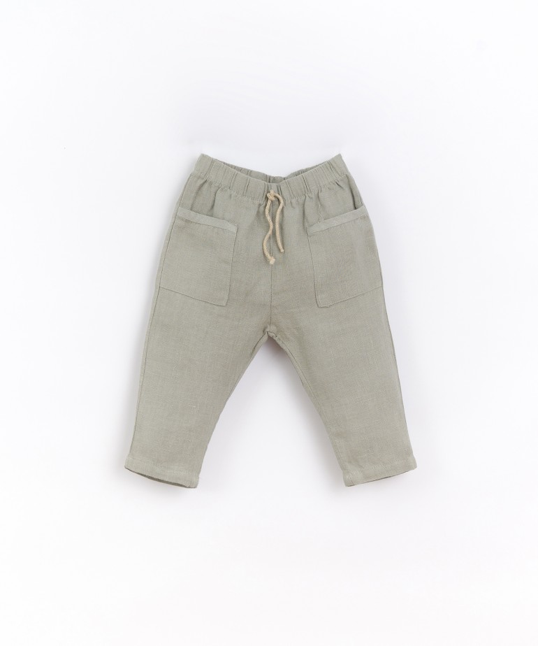 Linen pants with front pockets