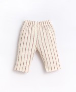 Pants in printed stripe fabric | Basketry