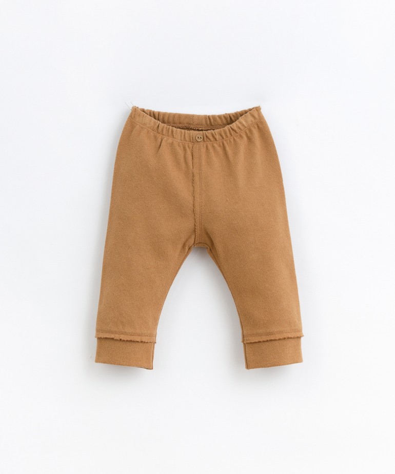 Leggings in blend of organic cotton and recycled cotton