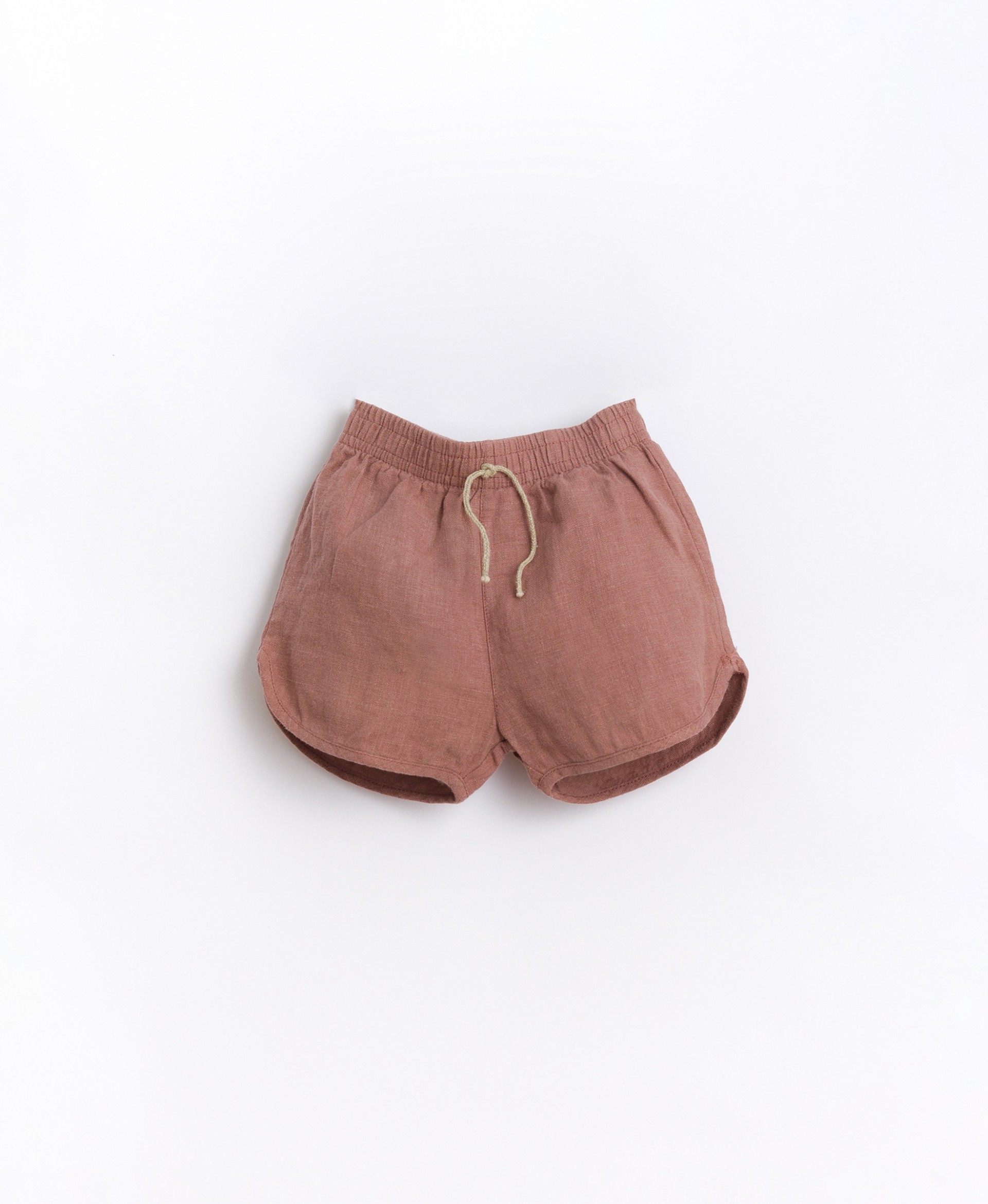 Pantaloncini di lino con cordino decorativo| Basketry