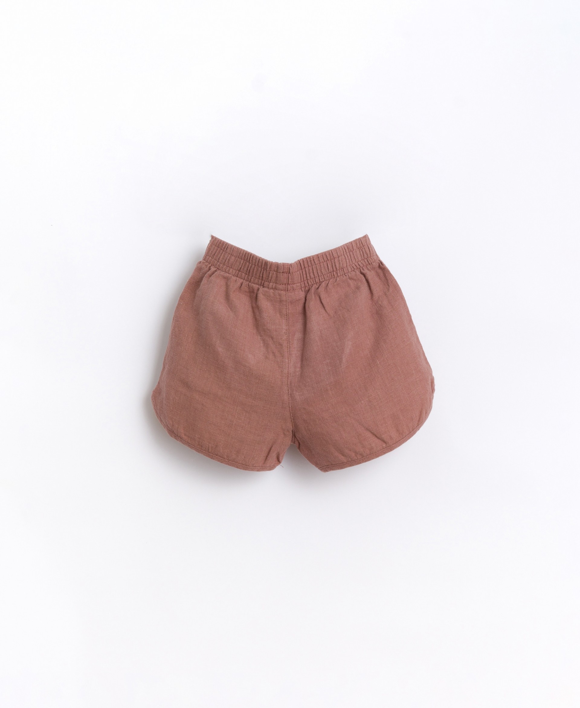 Linen shorts with decorative drawstring | Basketry