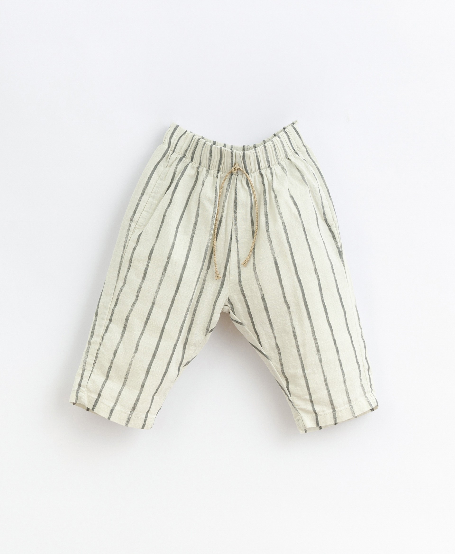 Pants in printed stripe fabric | Basketry