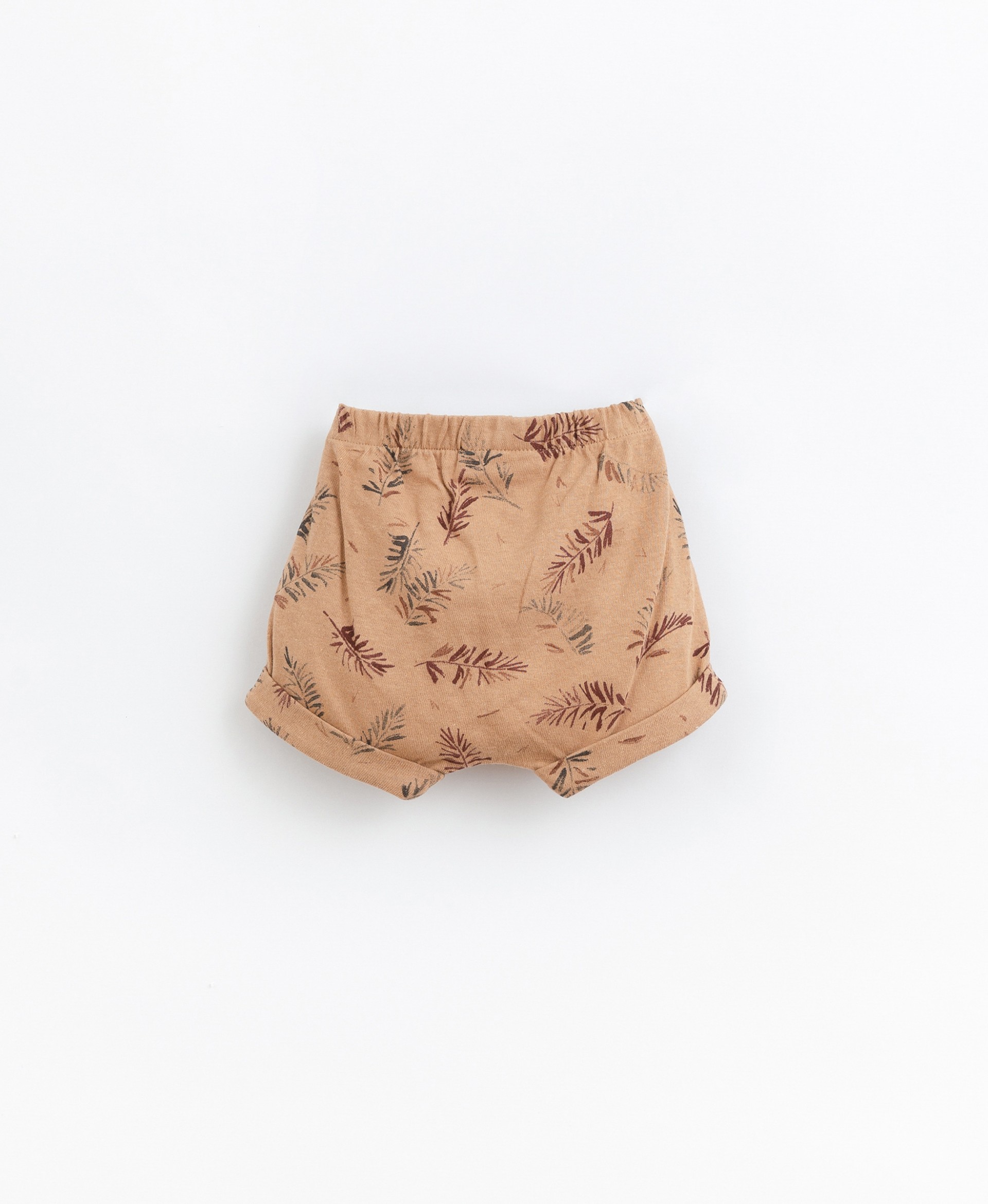 Pantalones cortos de punto con mezcla de algodn orgnico y lino | Basketry 