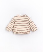Pull  rayures en fibres recycles | Basketry