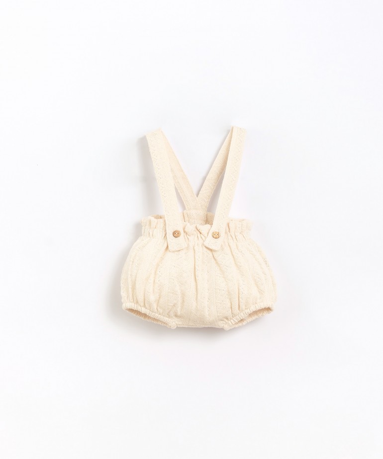 Jumpsuit in organic cotton with straps