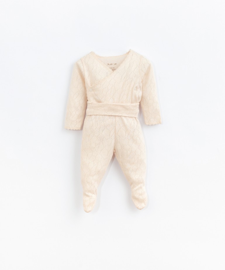 Set of body and pants in organic cotton