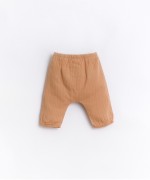 Pants in fabric with elastic cuff | Basketry