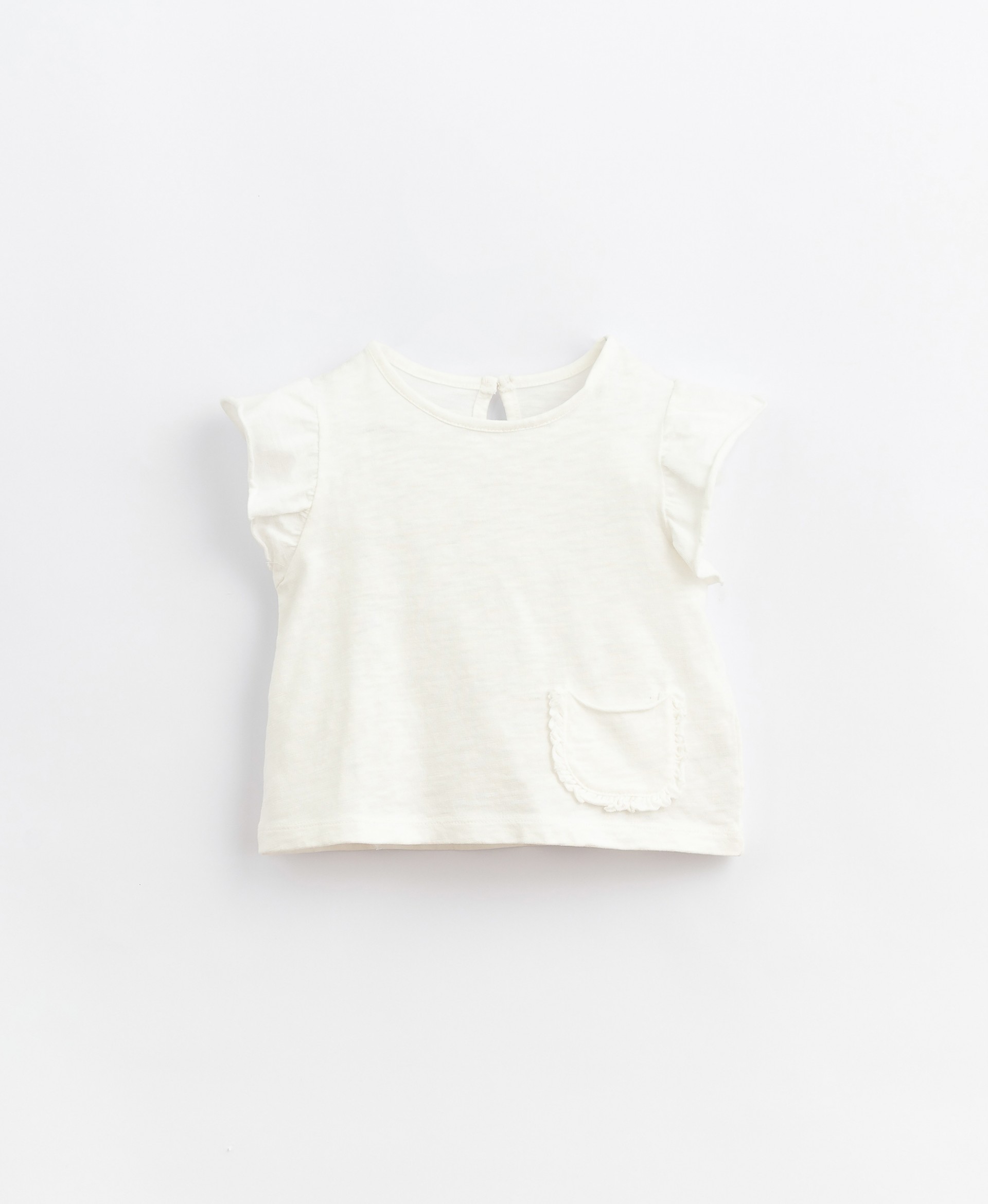 Camiseta de algodón orgánico con bolsillo en la parte delantera | Basketry 
