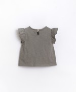 T-shirt in organic cotton with front pocket | Basketry