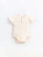 Body in cotone biologico con volant sulle spalle Body in cotone biologico con volant sulle spalle