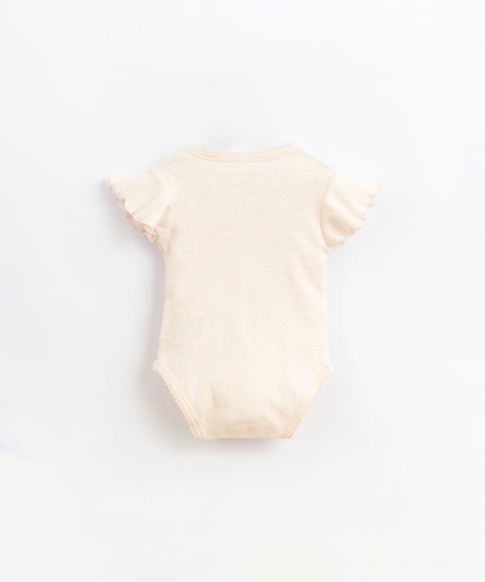 Body in cotone biologico con volant sulle spalle
