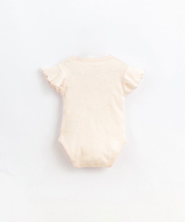 Body in cotone biologico con volant sulle spalle