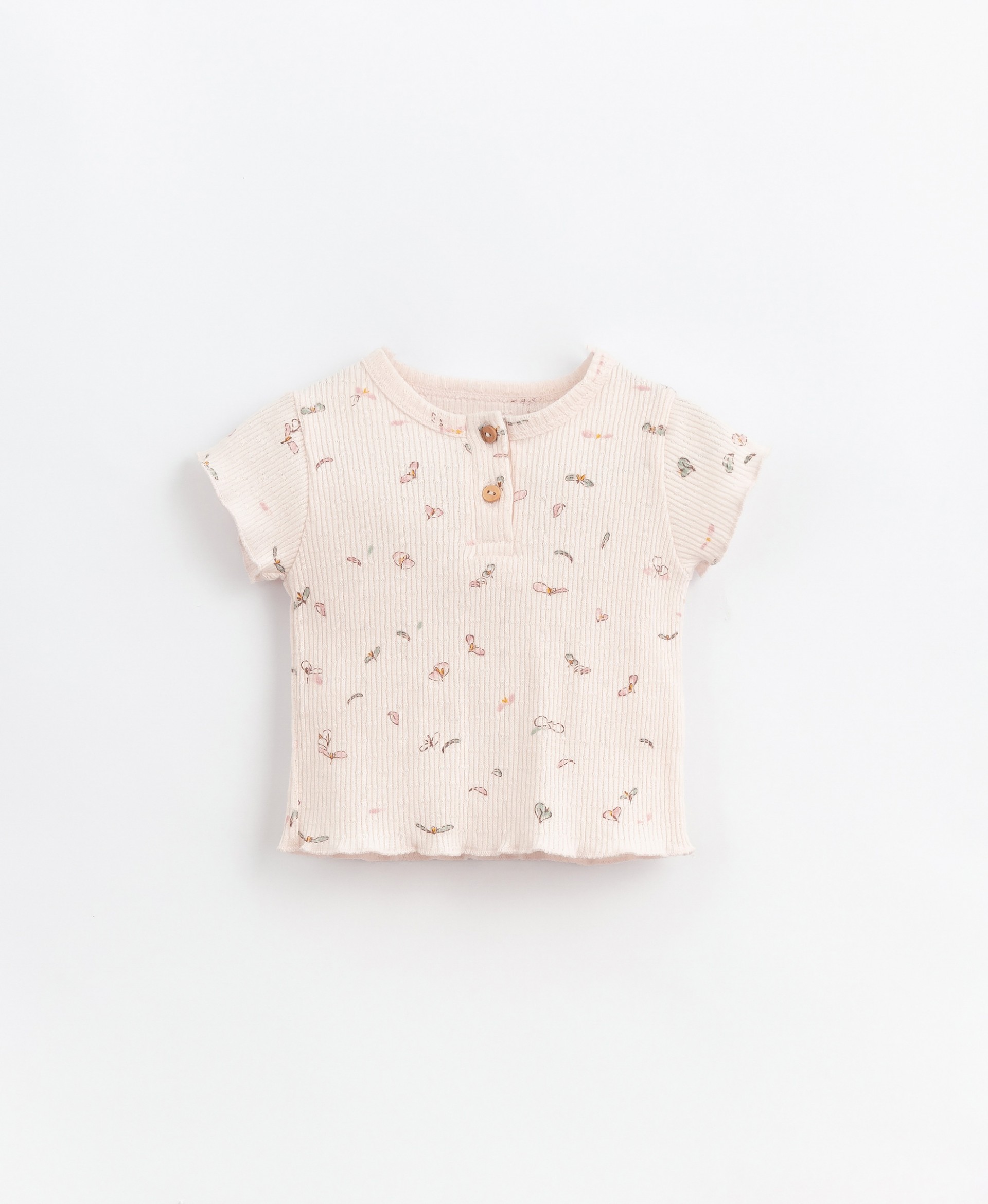 T-shirt in organic cotton with buttons | Basketry