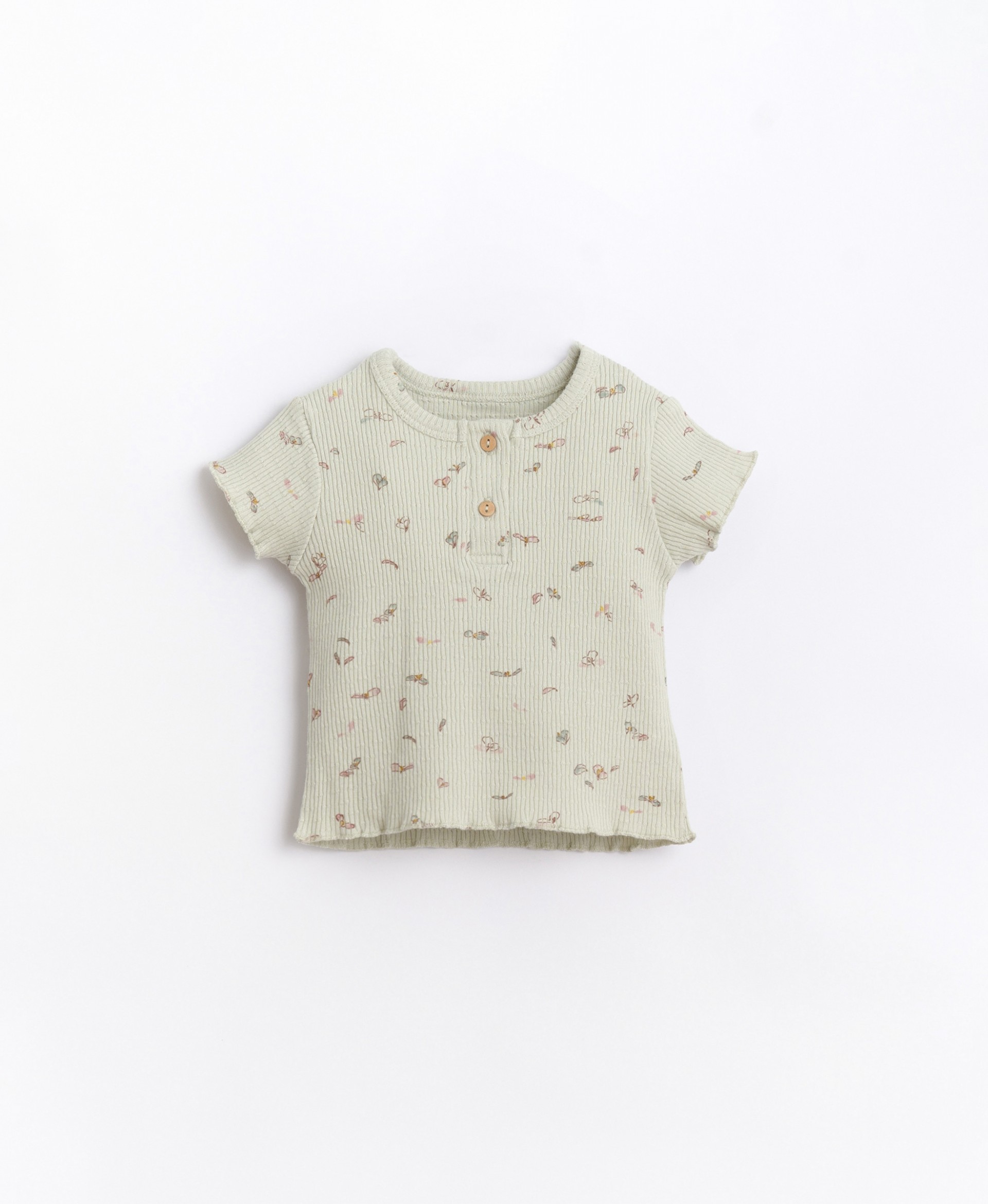 T-shirt in organic cotton with buttons | Basketry
