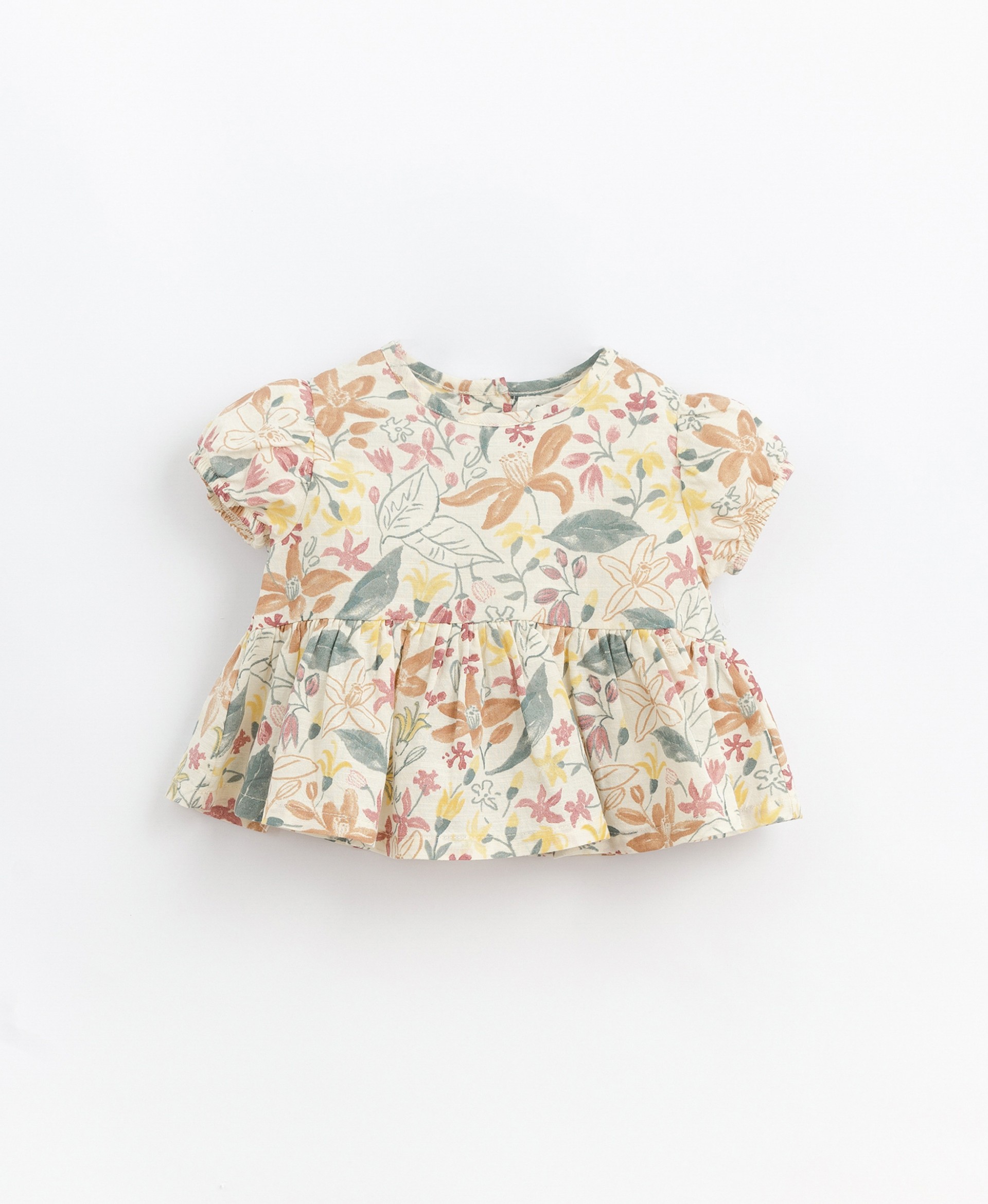 Tunic in floral print fabric | Basketry