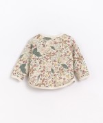 Sudadera estampada con abertura en el hombro | Basketry