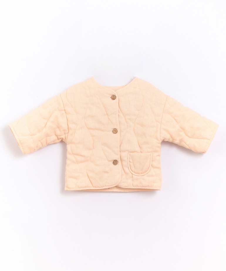 Quilted jacket in linen