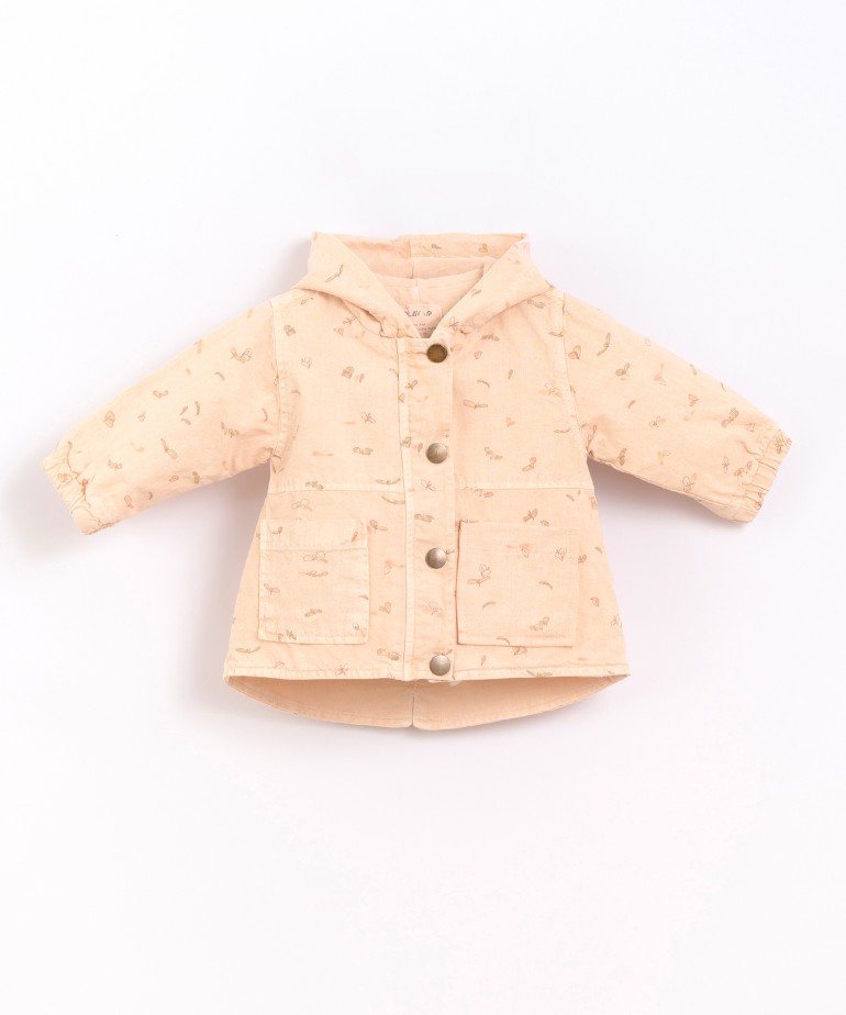 Twill jacket in organic cotton and recycled cotton