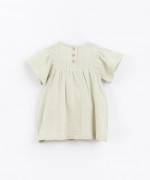 Vestido com manga curta em algodão orgânico | Basketry