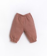 Pantaloni di lino con cordino elastico| Basketry