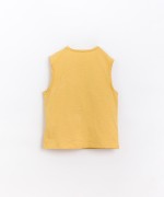 Sleeve-less t-shirt in organic cotton | Basketry