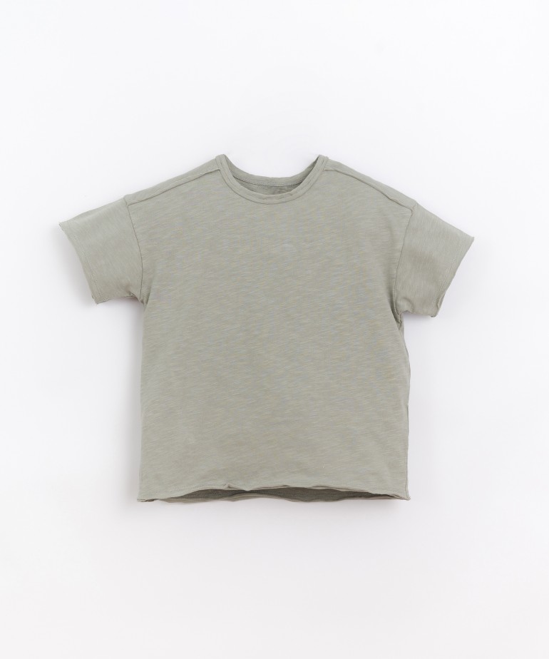 T-shirt in organic cotton with shoulder detail