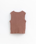 T-shirt in ribbed organic cotton | Basketry