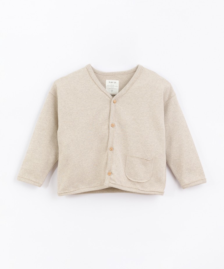 Jacket in blend of organic cotton and recycled cotton