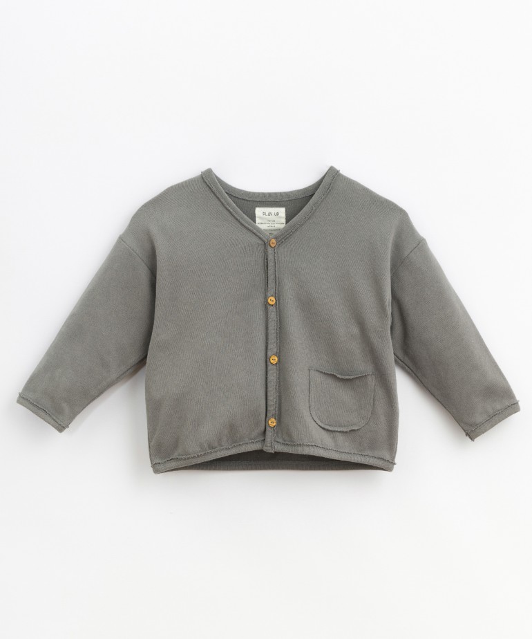 Jacket in blend of organic cotton and recycled cotton