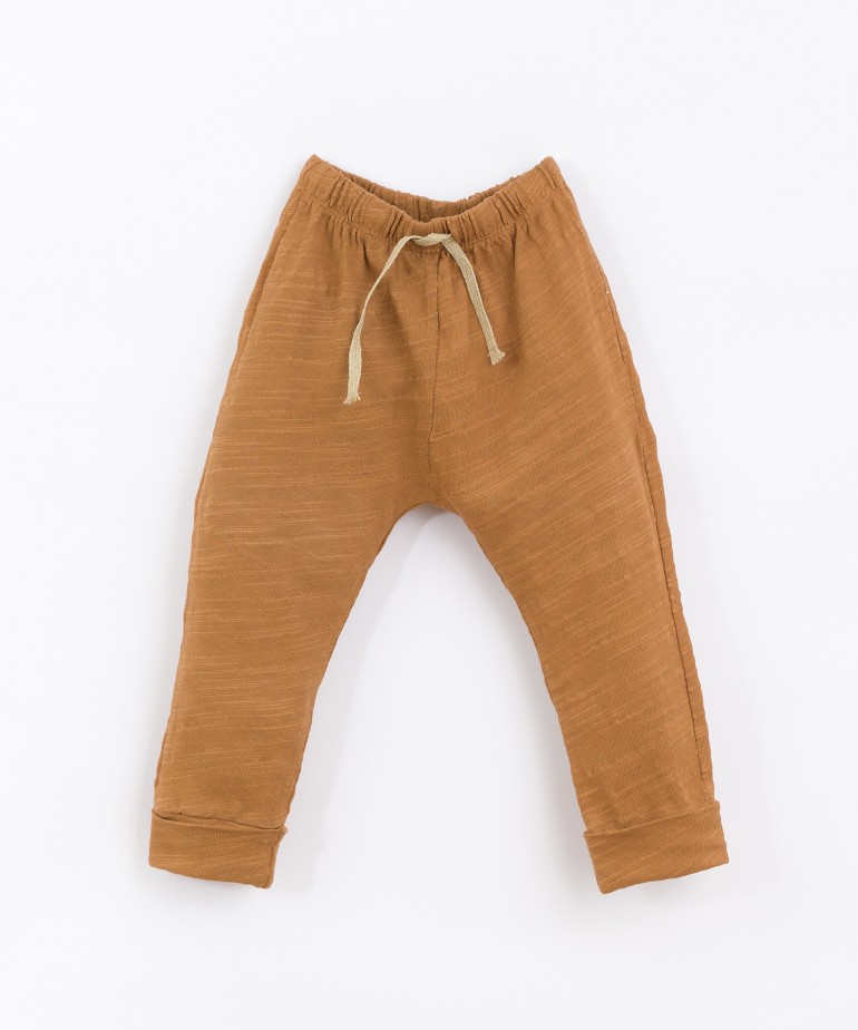 Jersey pants in blend of organic cotton and recycled cotton