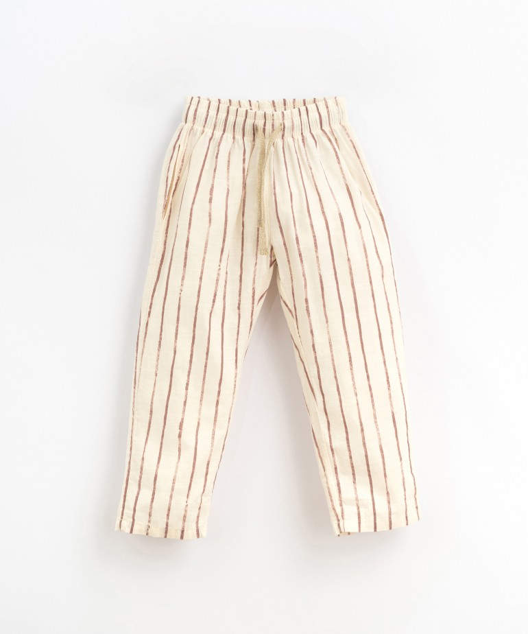 Pantaloni in misto cotone biologico e cotone