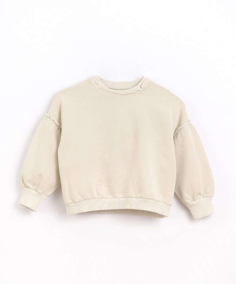 Sweater in organic cotton and cotton blend