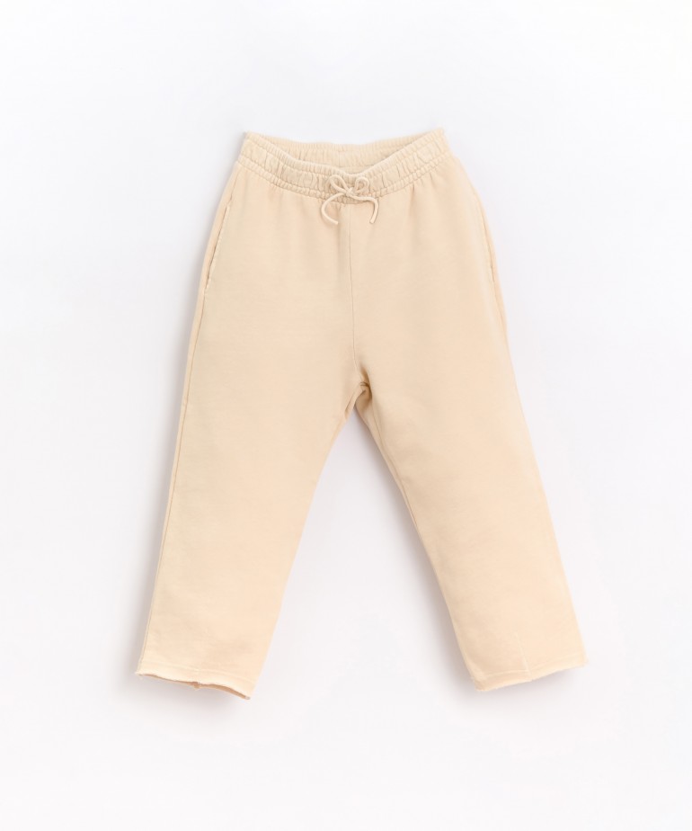 Pantalon en mélange de coton biologique et de coton avec des poches
