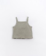 Top with thin straps in organic cotton | Basketry