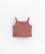 Top with thin straps in organic cotton | Basketry