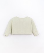 Sweater in textured organic cotton | Basketry