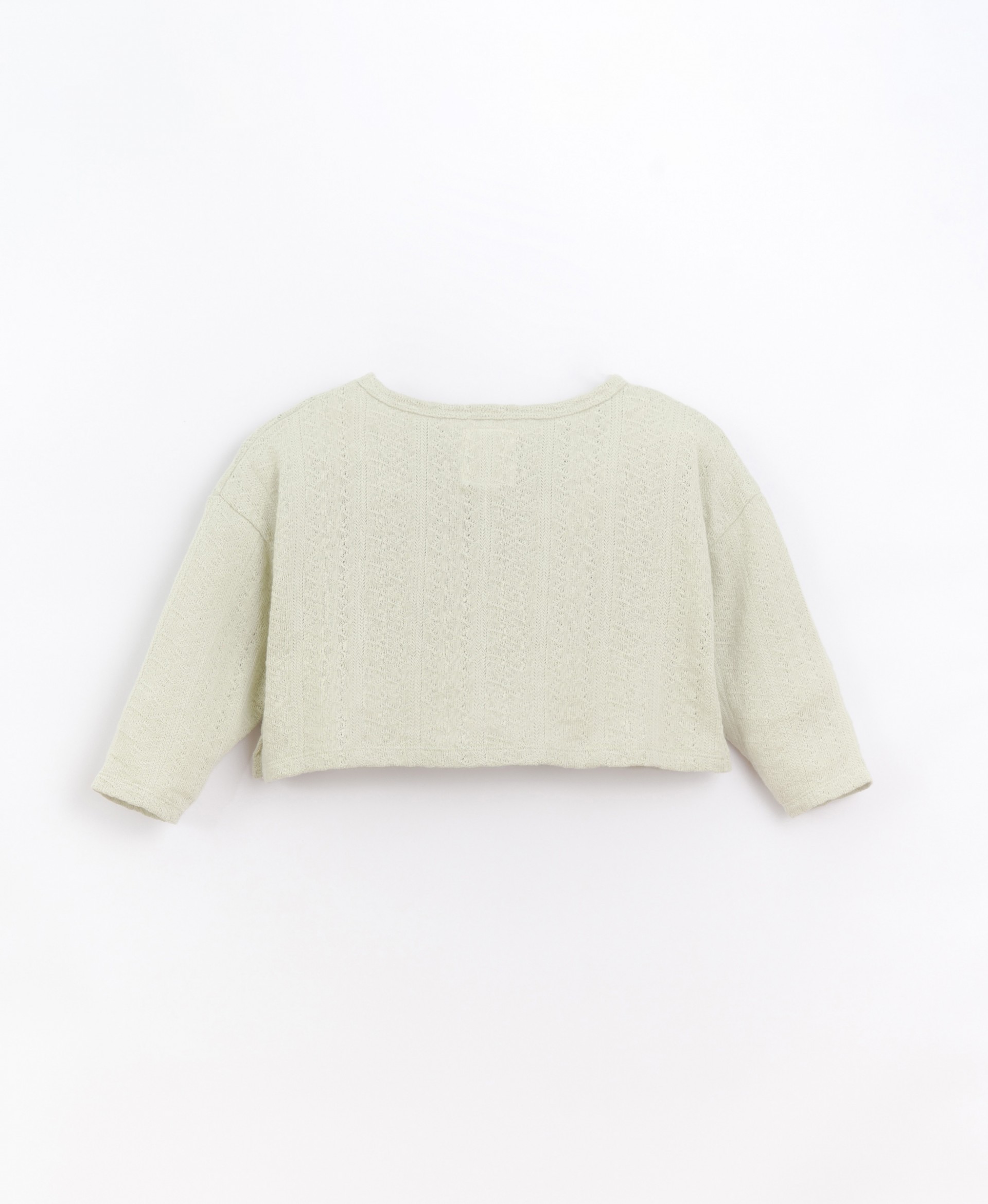 Sweater in textured organic cotton | Basketry