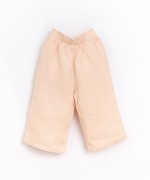 Linen pants with decorative drawstring | Basketry