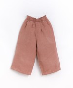 Pantalon en lin avec cordon de serrage décoratif | Basketry