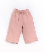 Pantalones de lino con cordón decorativo| Basketry
