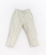 Pants in striped fabric | Basketry