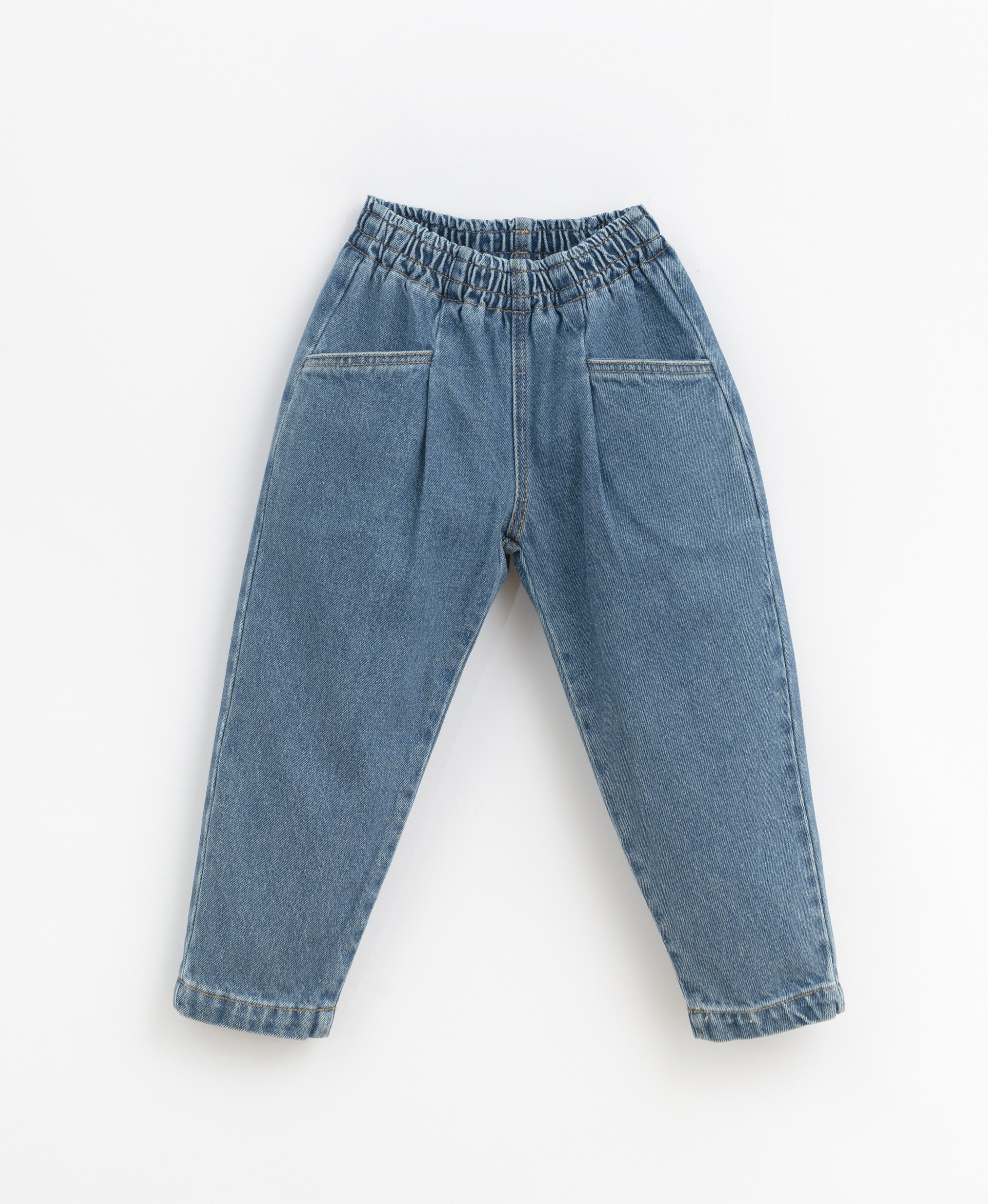 Pantaloni di jeans con elastico in vita| Basketry