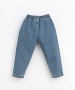 Pantaloni di jeans con elastico in vita| Basketry