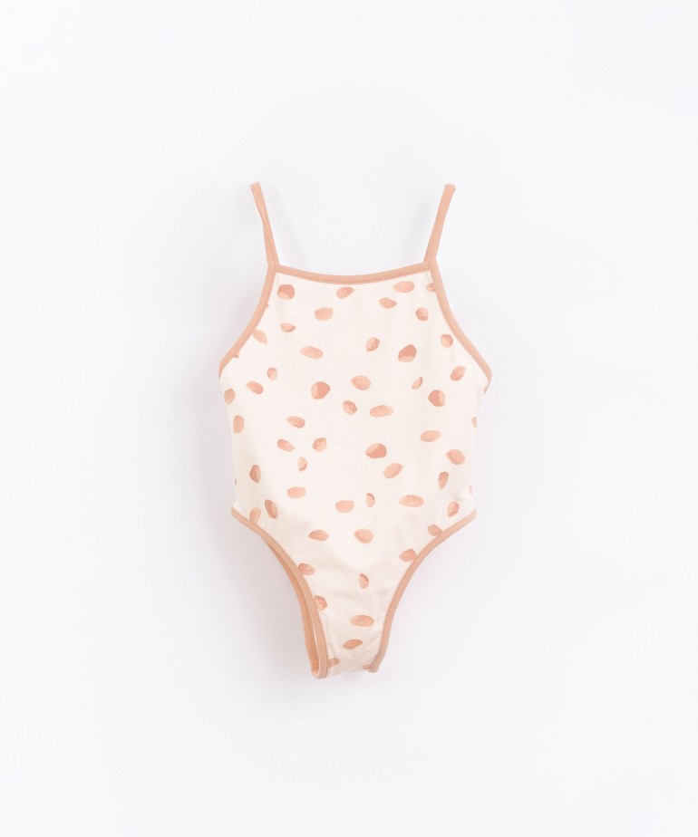 Bathing suit in printed organic cotton