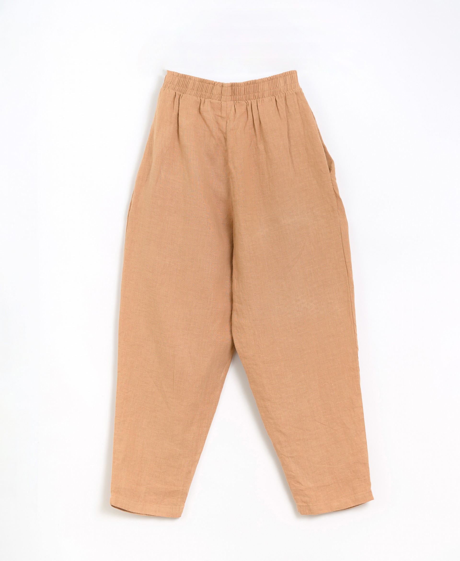 Pantalones de lino con cintura elástica | Basketry