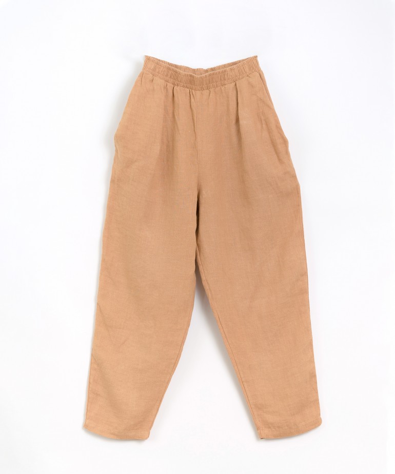 Pantalones de lino con bolsillos