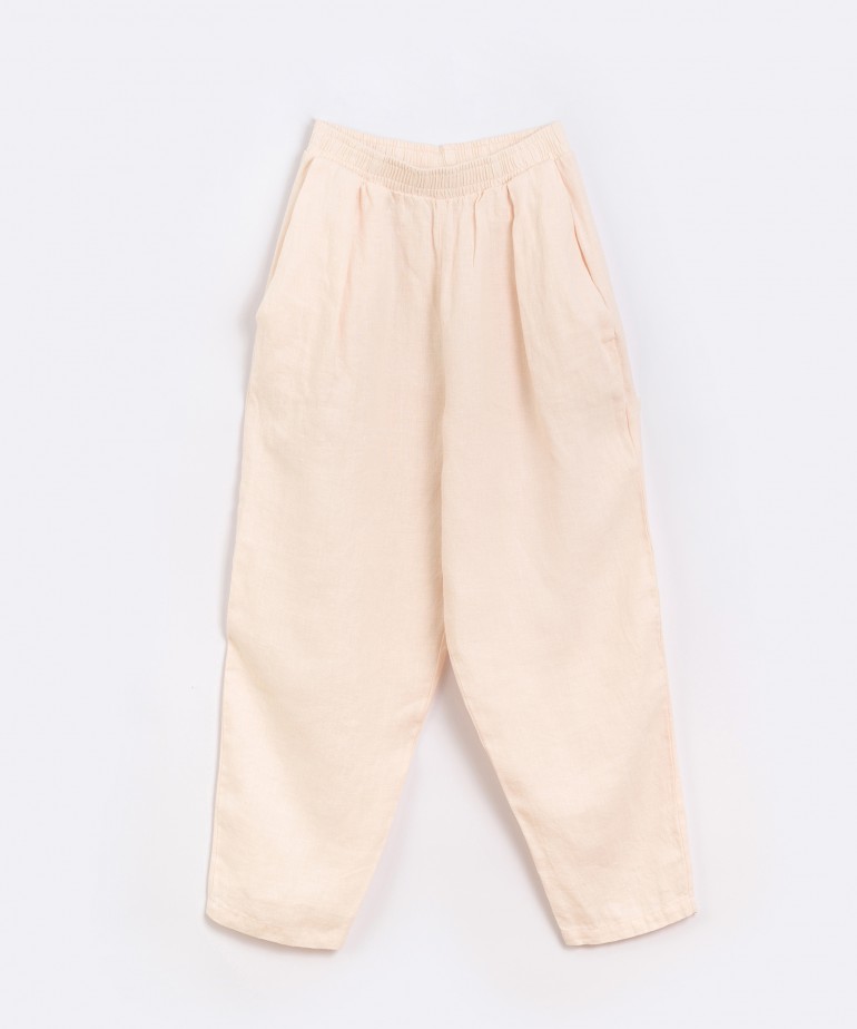 Pantalones de lino con bolsillos