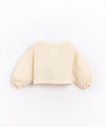 Sweater in organic cotton with shoulder opening | Basketry